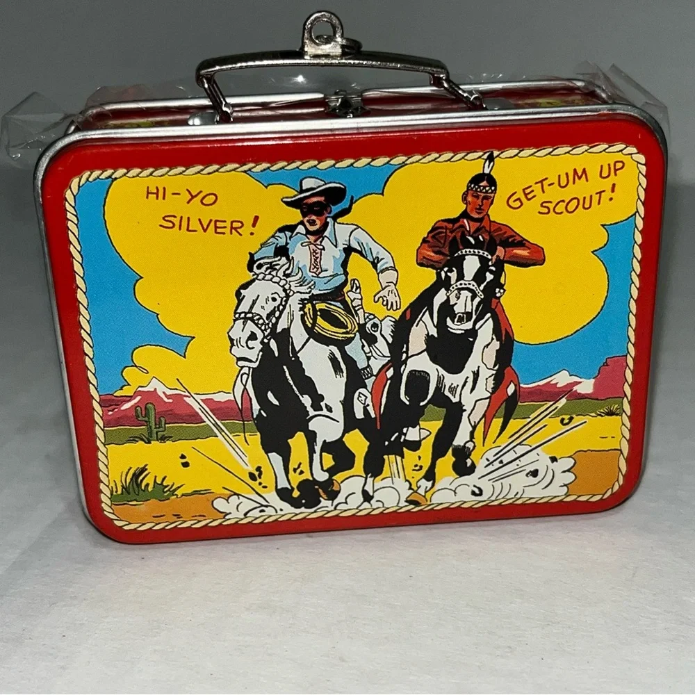 1997 Hallmark Keepsake Ornament The Longer Ranger Pressed Tin Lunch Box Ornament